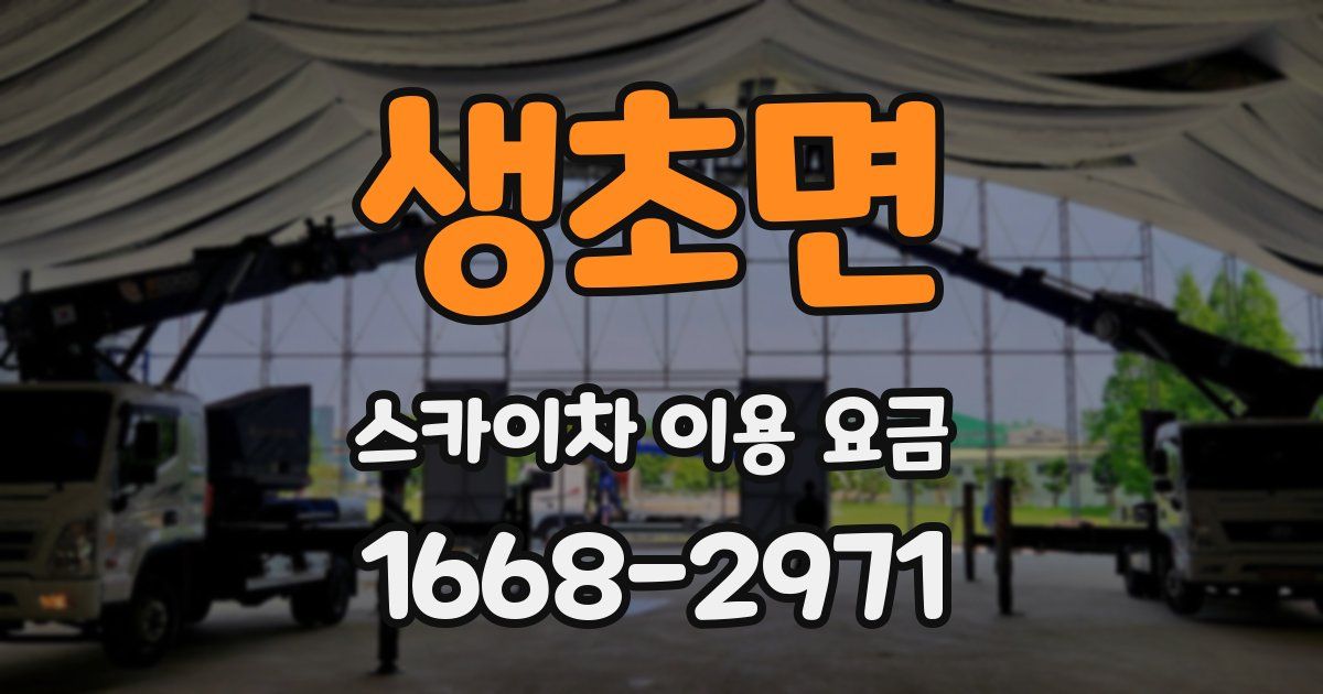 생초면 스카이차 이용 요금