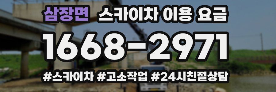 삼장면 스카이차 이용 요금