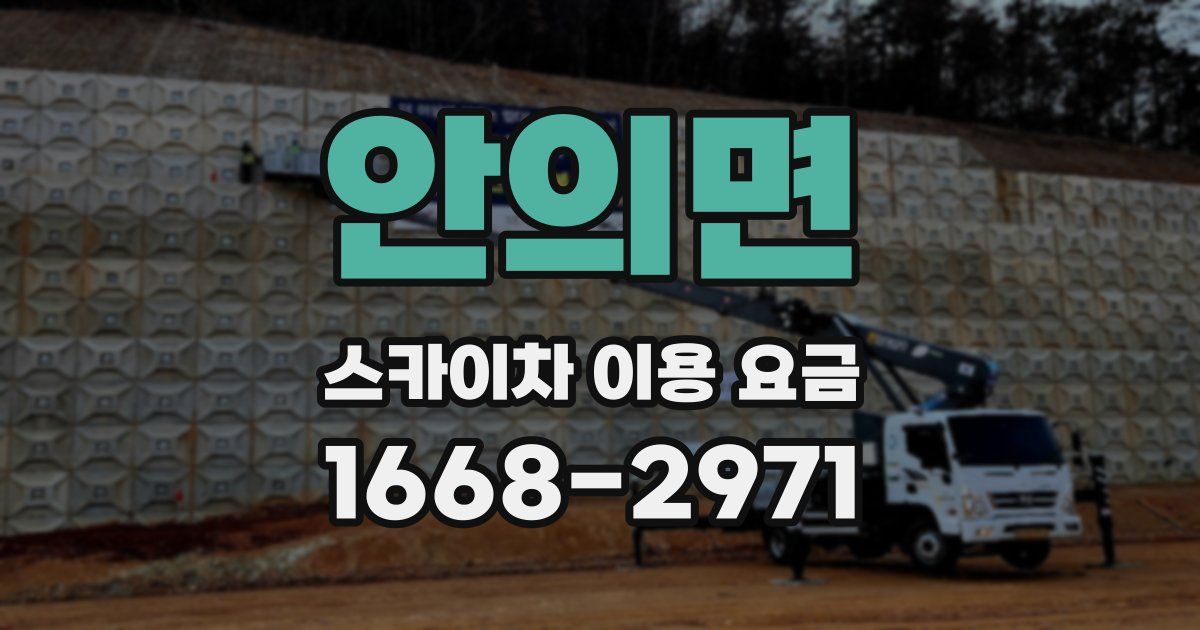 안의면 스카이차 이용 요금