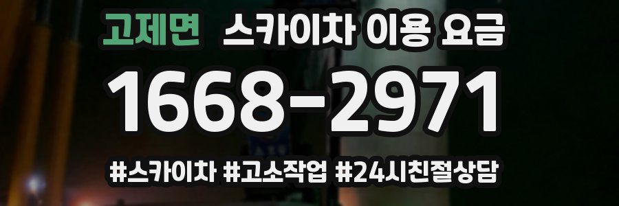 고제면 스카이차 이용 요금