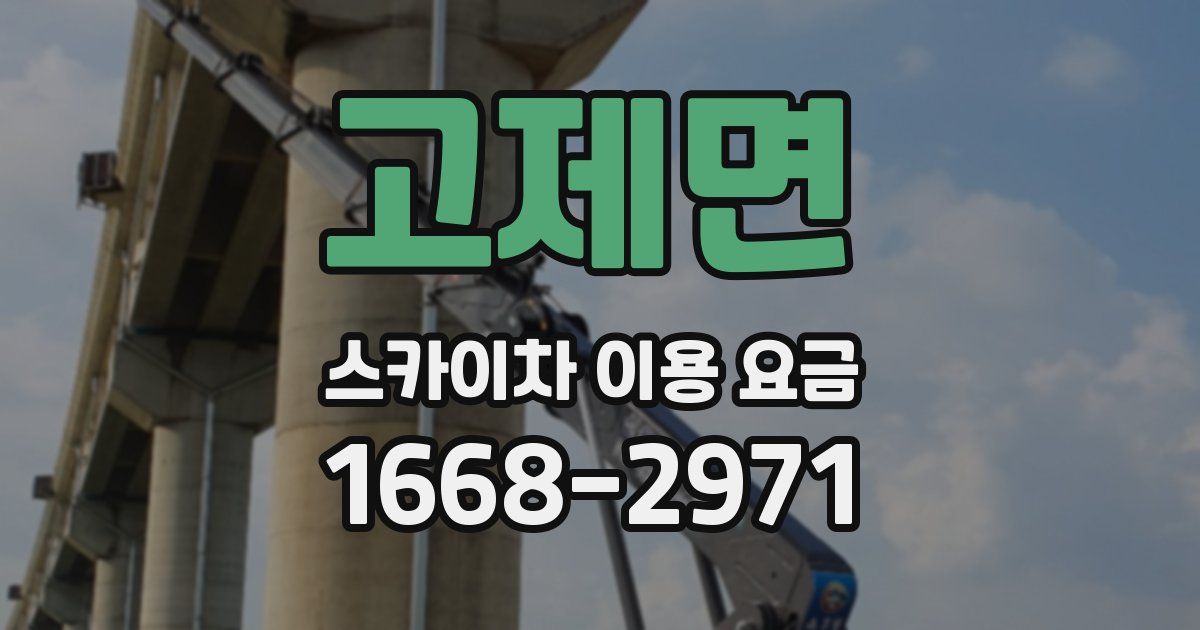 고제면 스카이차 이용 요금