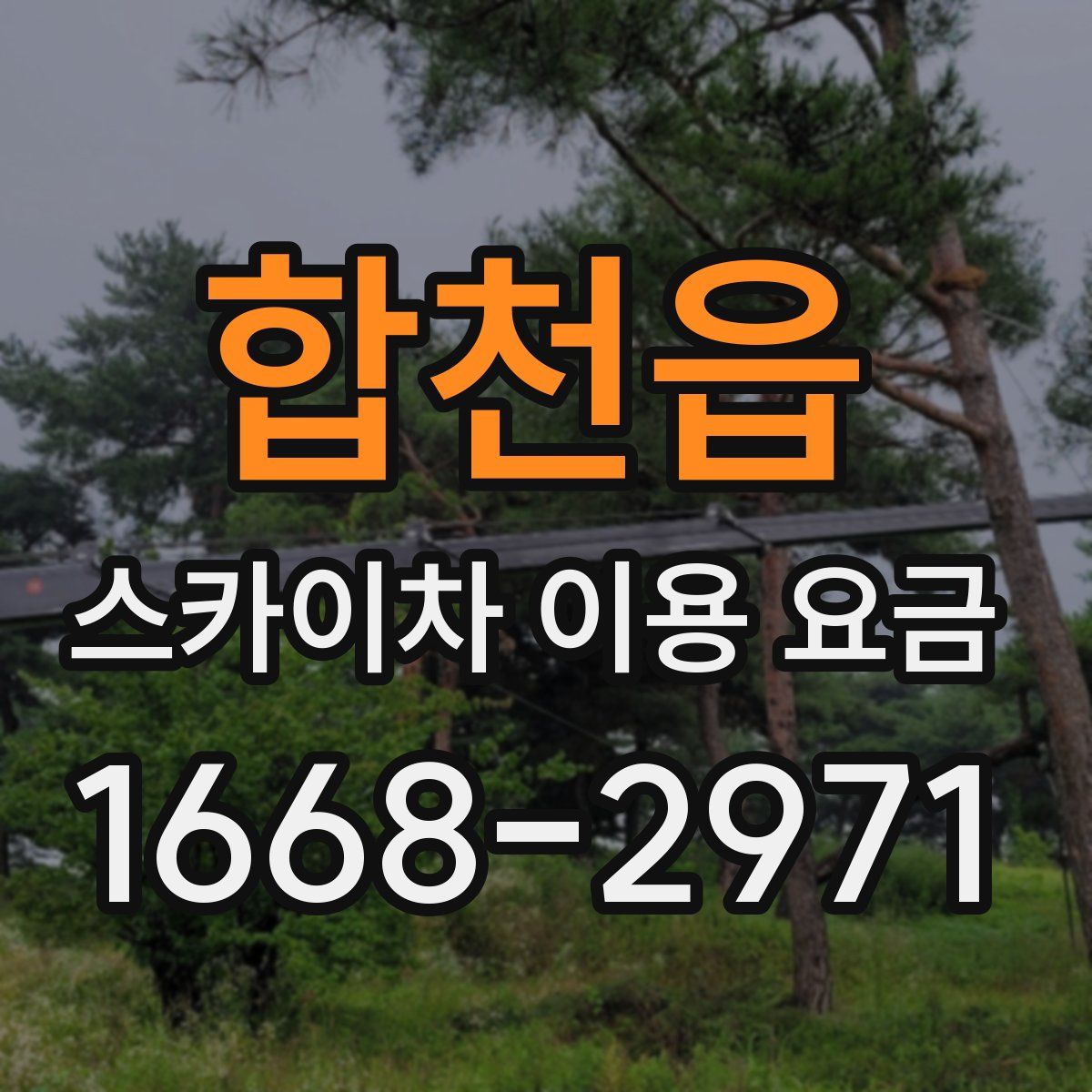 합천읍 스카이차 이용 요금