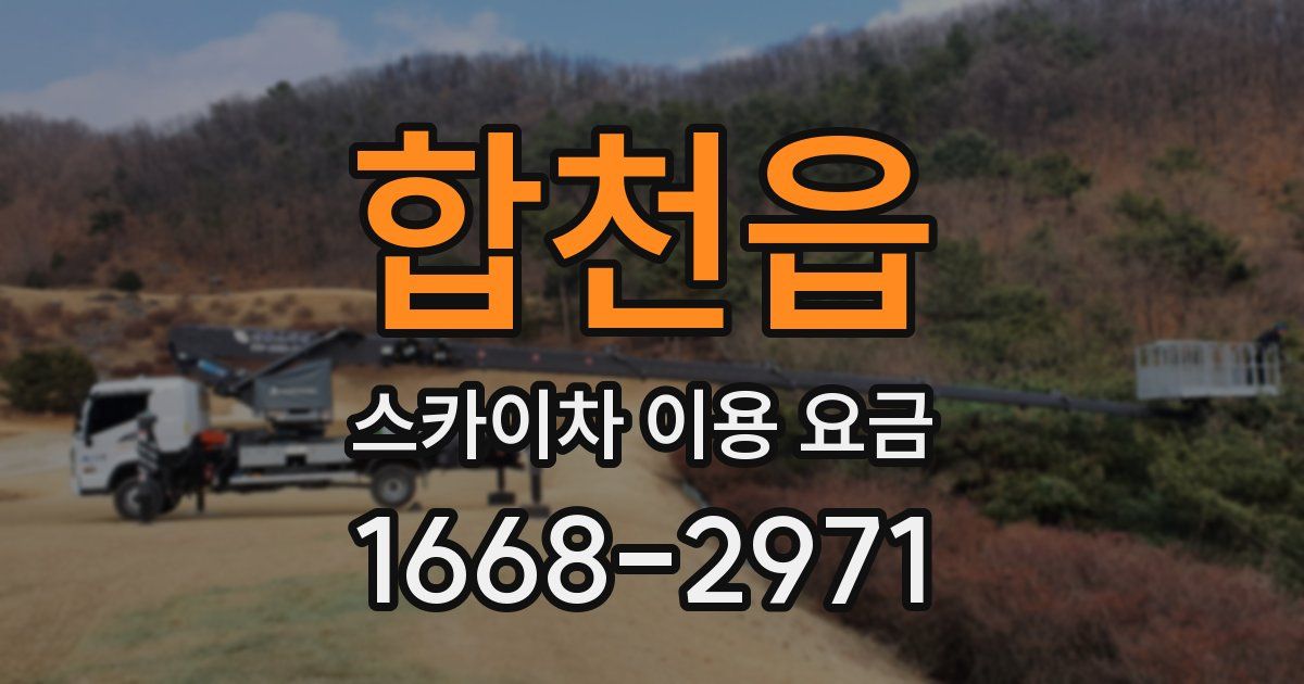 합천읍 스카이차 이용 요금