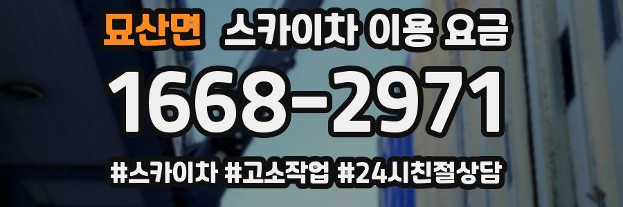 묘산면 스카이차 이용 요금