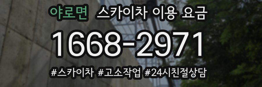 야로면 스카이차 이용 요금