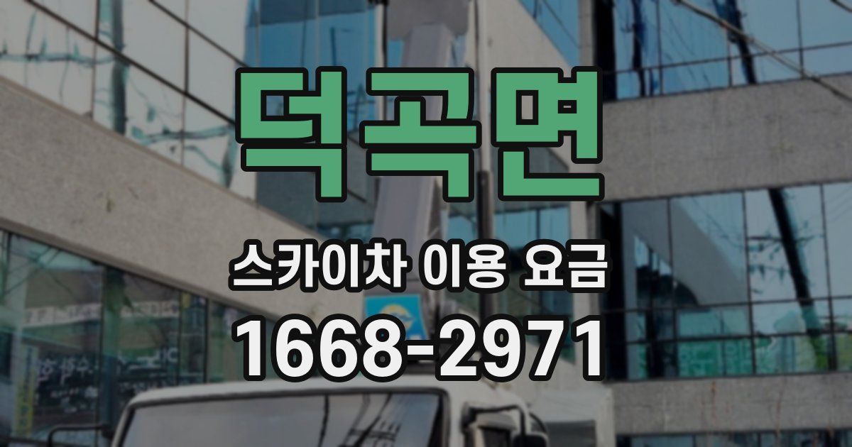 덕곡면 스카이차 이용 요금