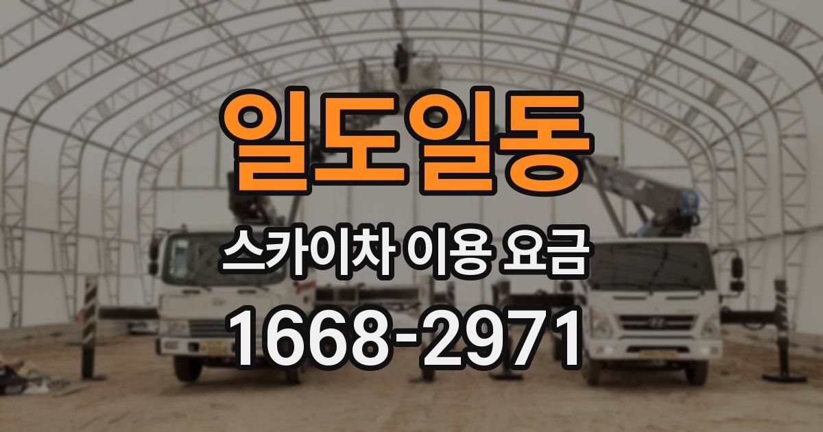 일도일동 스카이차 이용 요금