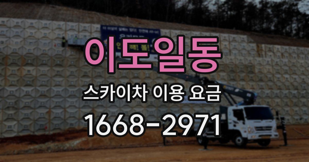 이도일동 스카이차 이용 요금