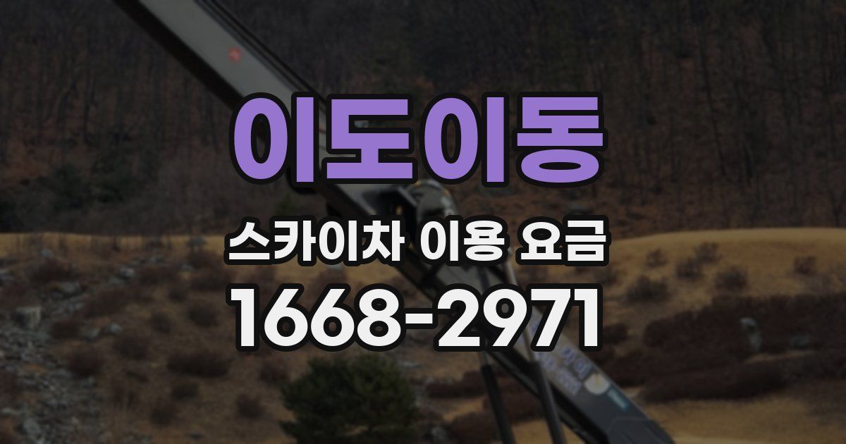 이도이동 스카이차 이용 요금