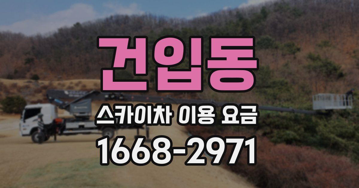 건입동 스카이차 이용 요금