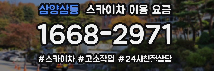 삼양삼동 스카이차 이용 요금