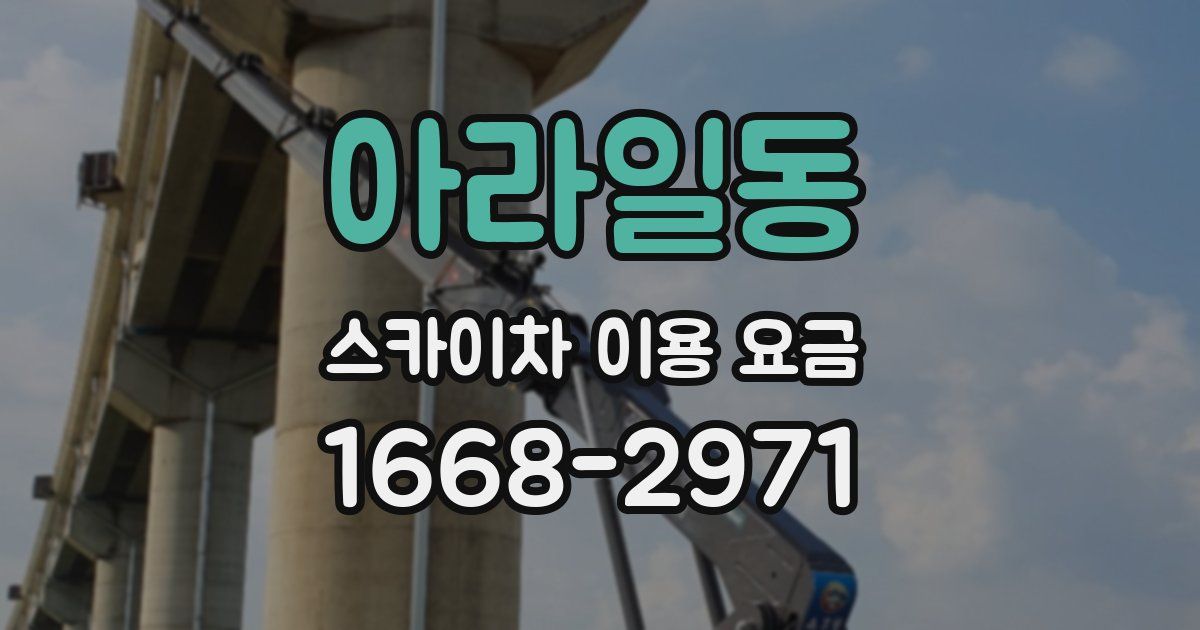 아라일동 스카이차 이용 요금