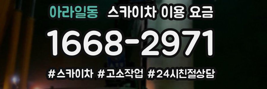 아라일동 스카이차 이용 요금