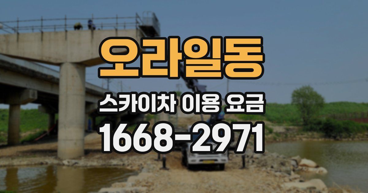 오라일동 스카이차 이용 요금