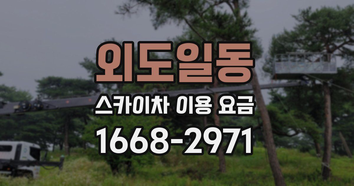외도일동 스카이차 이용 요금