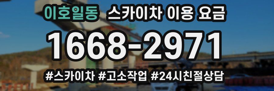 이호일동 스카이차 이용 요금