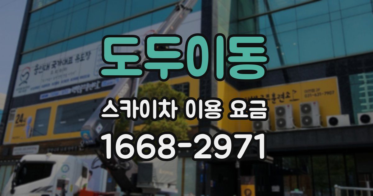 도두이동 스카이차 이용 요금