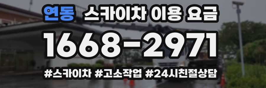 연동 스카이차 이용 요금