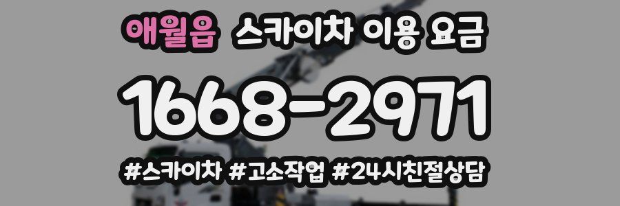 애월읍 스카이차 이용 요금