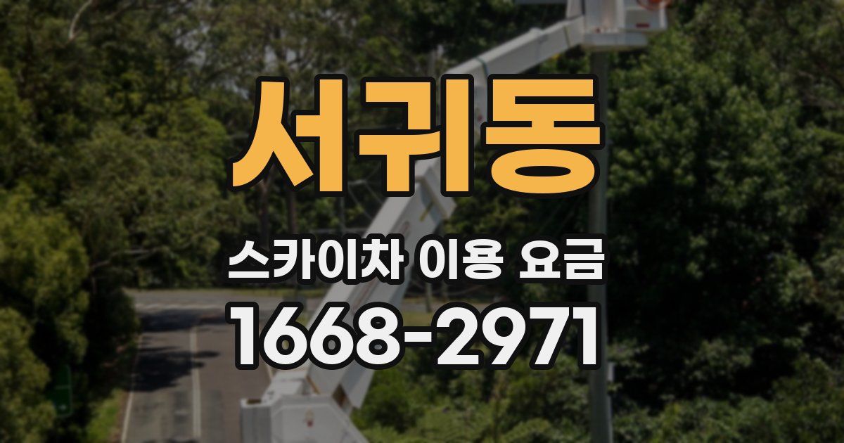 서귀동 스카이차 이용 요금