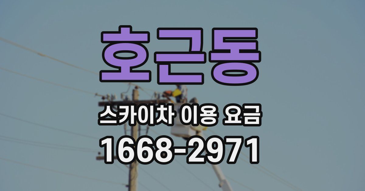 호근동 스카이차 이용 요금