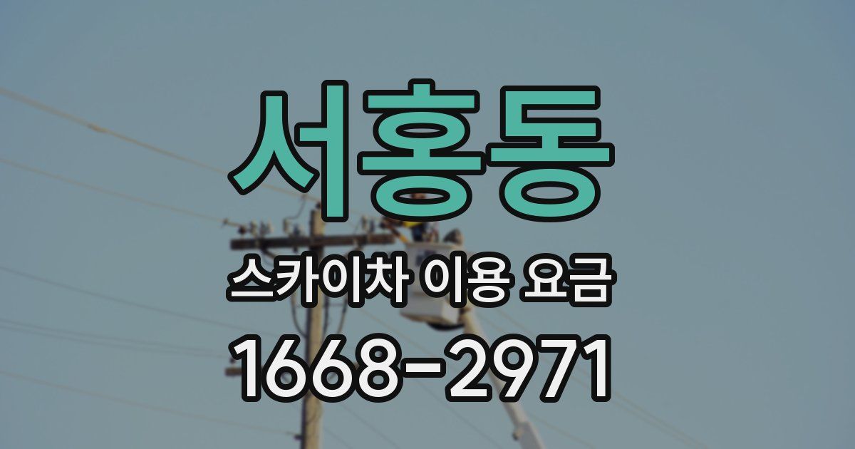 서홍동 스카이차 이용 요금