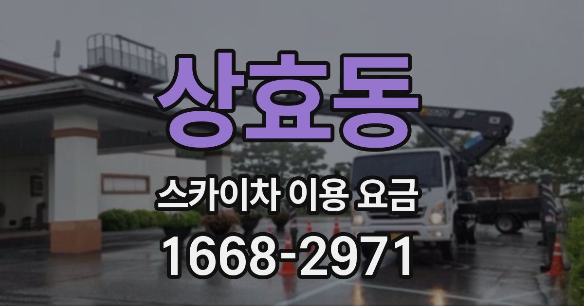 상효동 스카이차 이용 요금