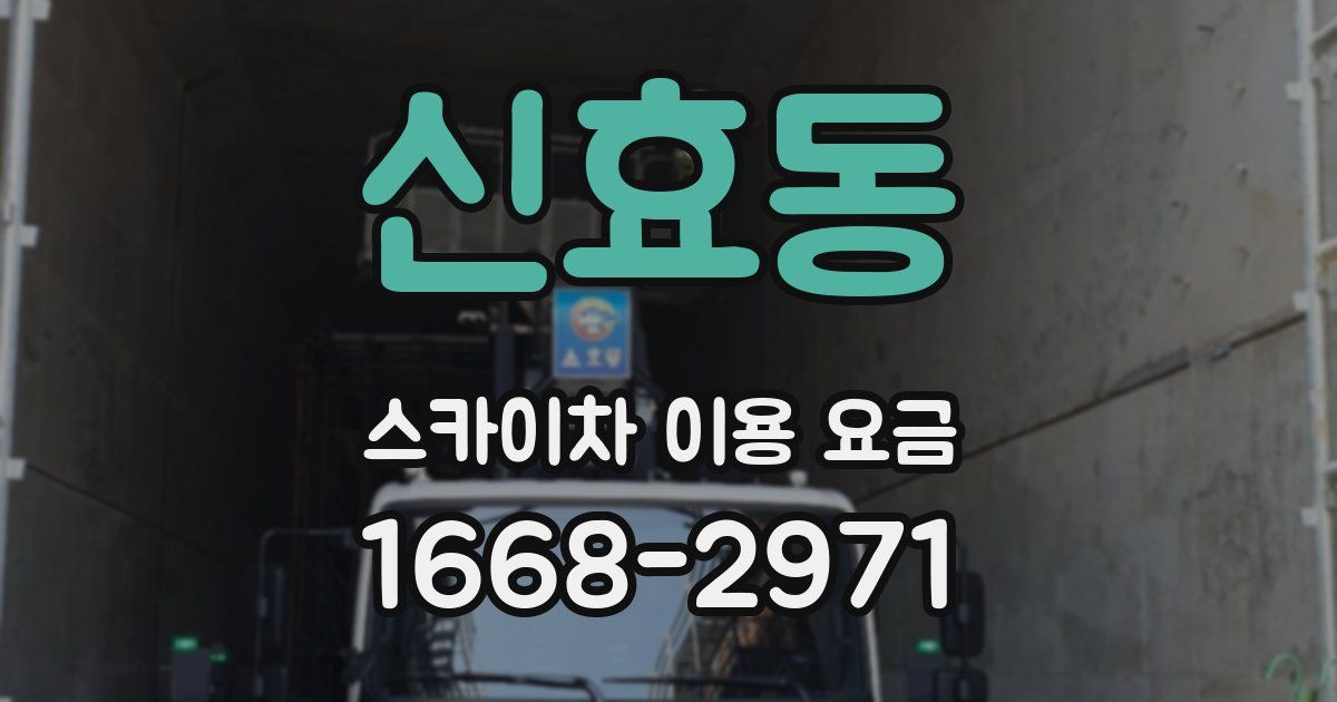 신효동 스카이차 이용 요금