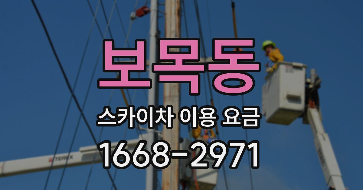 보목동 스카이차 이용 요금