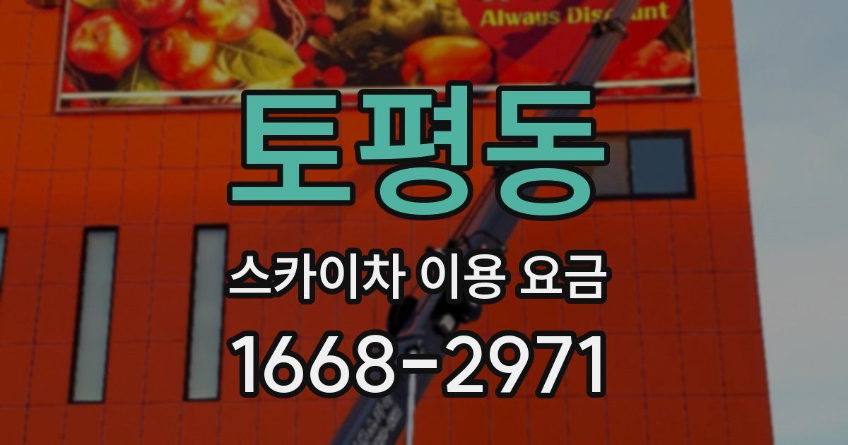 토평동 스카이차 이용 요금