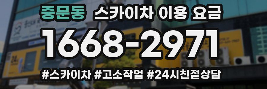 중문동 스카이차 이용 요금