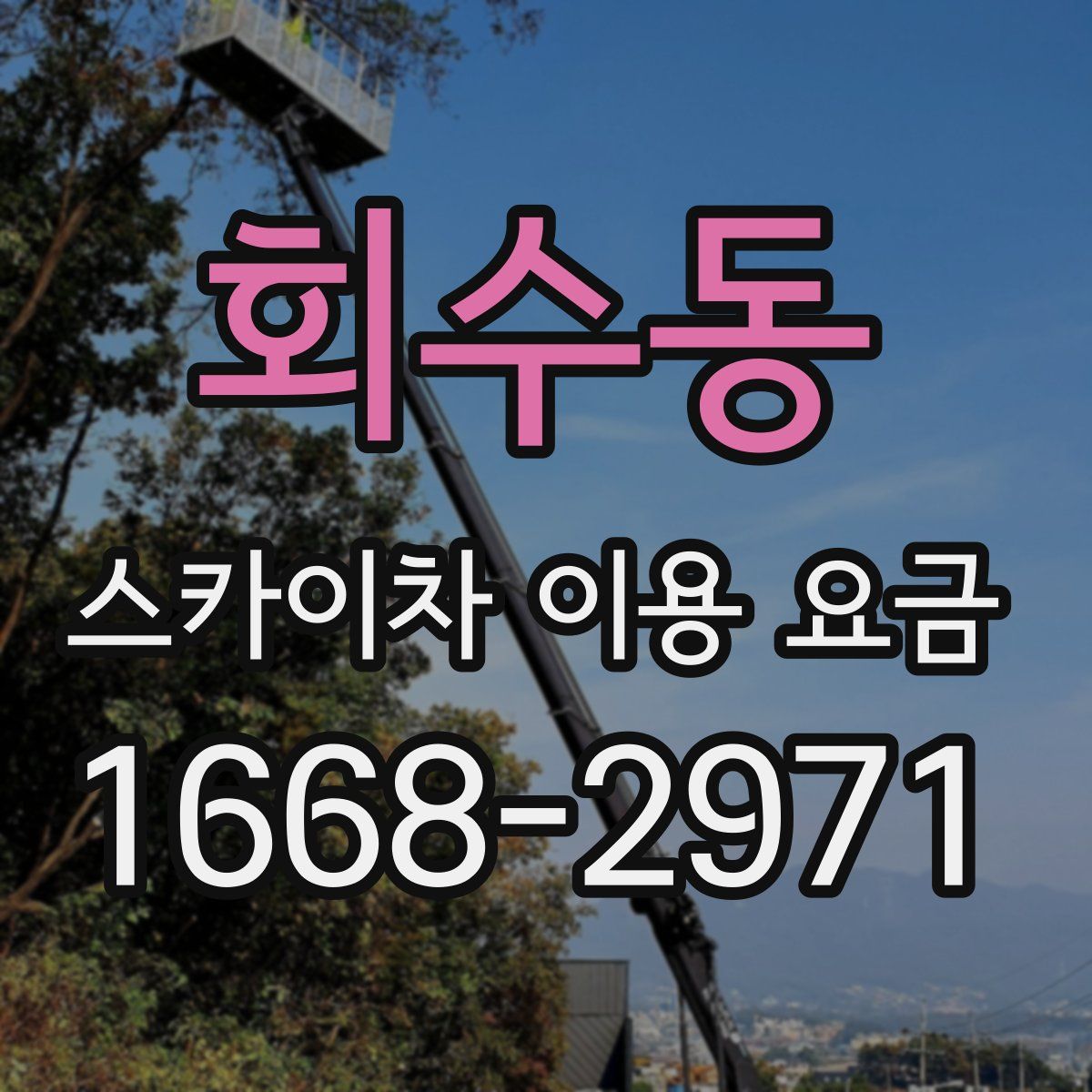 회수동 스카이차 이용 요금