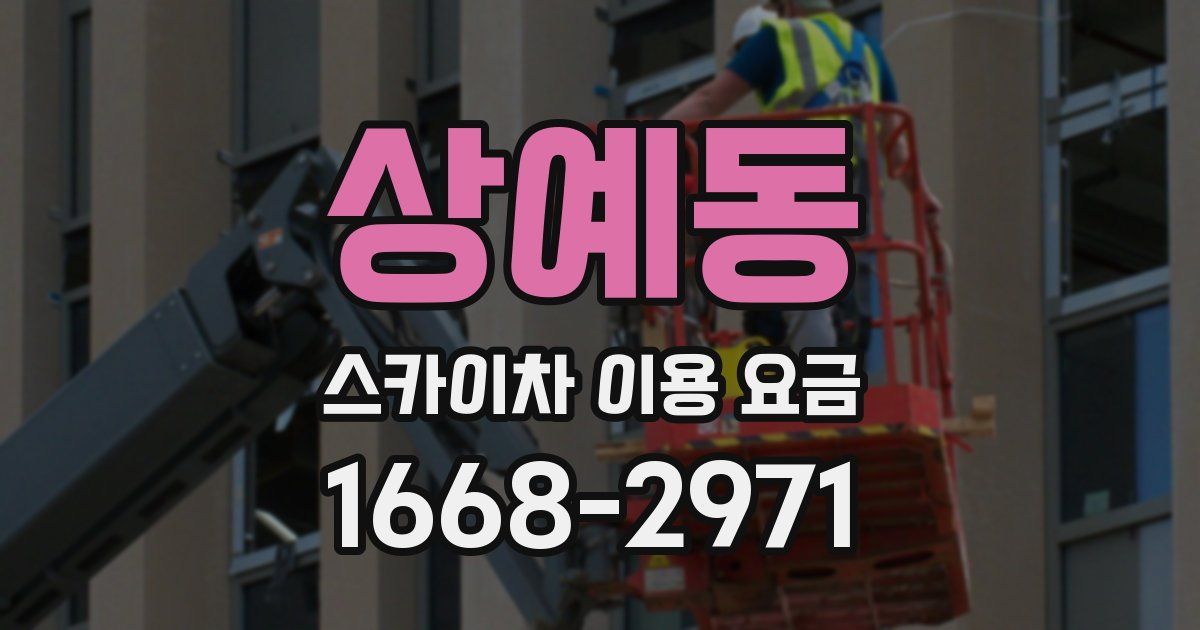 상예동 스카이차 이용 요금