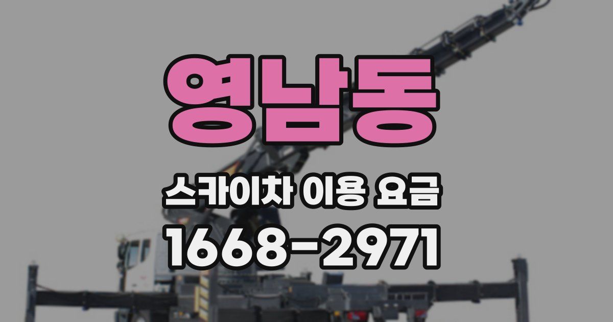영남동 스카이차 이용 요금