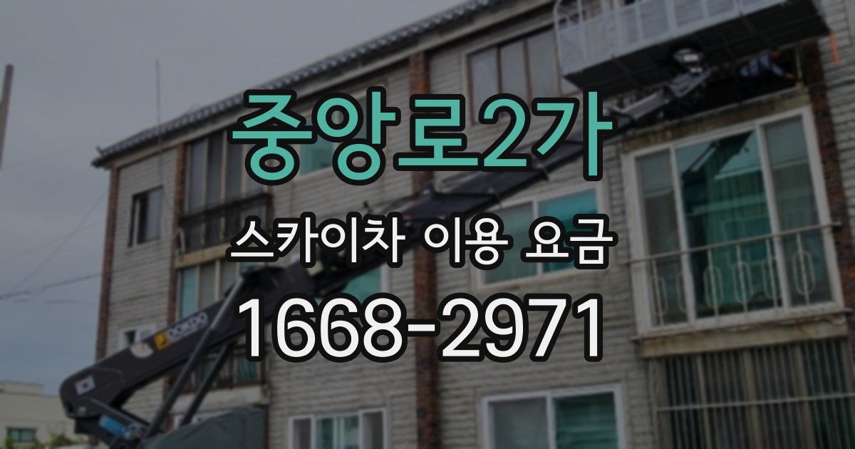 중앙로2가 스카이차 이용 요금