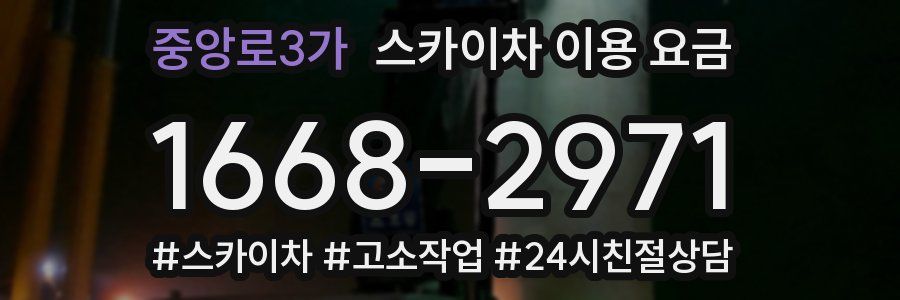 중앙로3가 스카이차 이용 요금