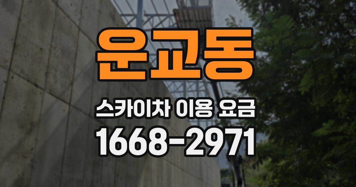 운교동 스카이차 이용 요금