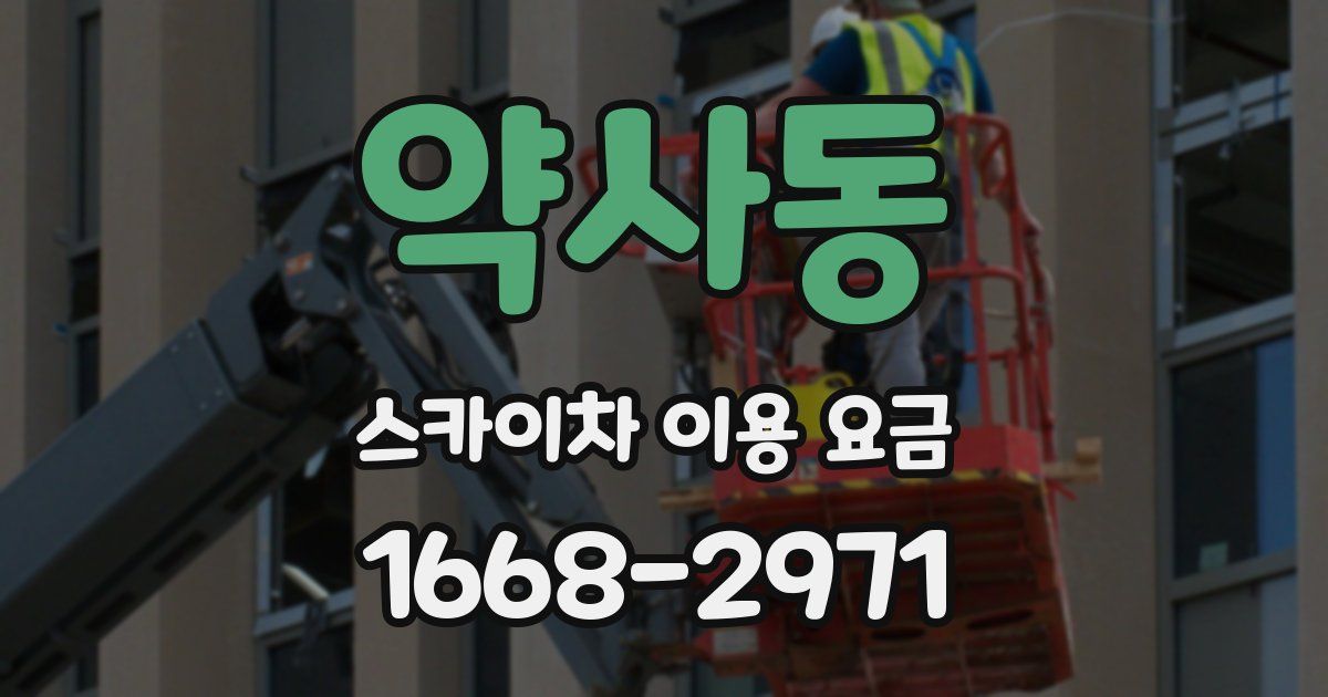 약사동 스카이차 이용 요금