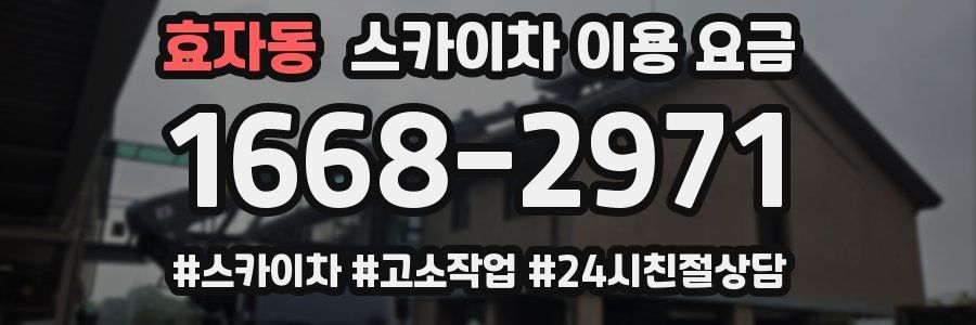 효자동 스카이차 이용 요금