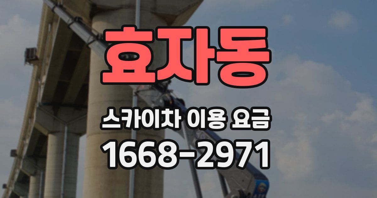 효자동 스카이차 이용 요금