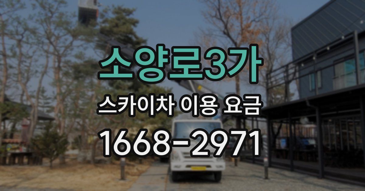 소양로3가 스카이차 이용 요금