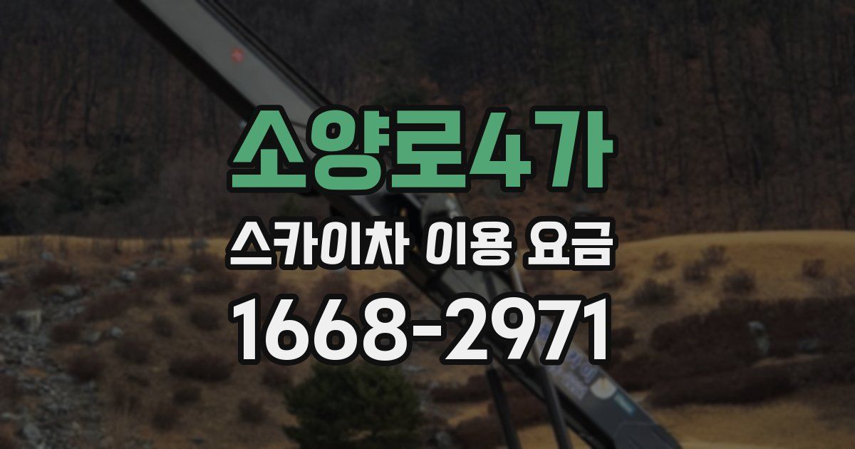 소양로4가 스카이차 이용 요금