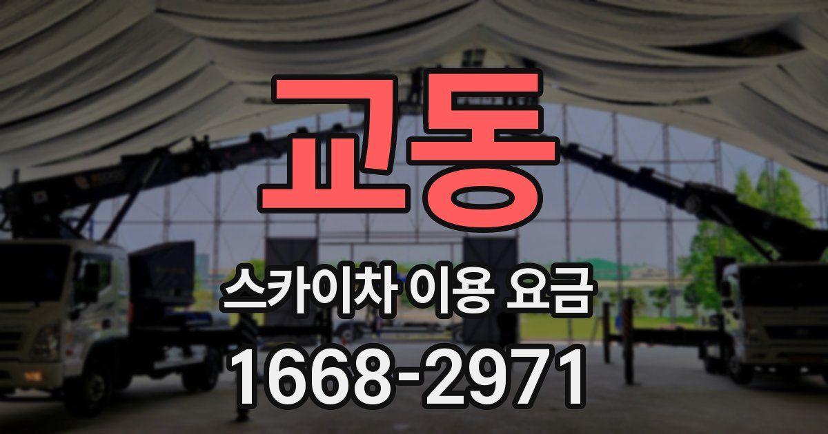 교동 스카이차 이용 요금