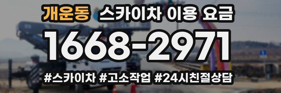 개운동 스카이차 이용 요금