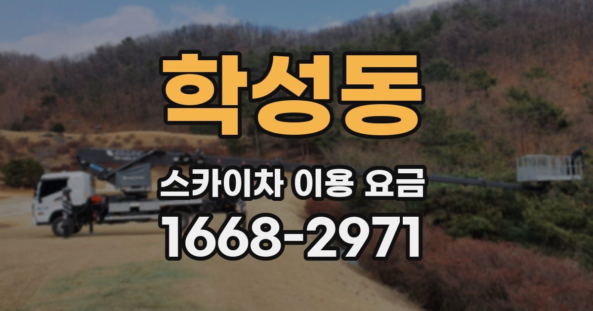 학성동 스카이차 이용 요금