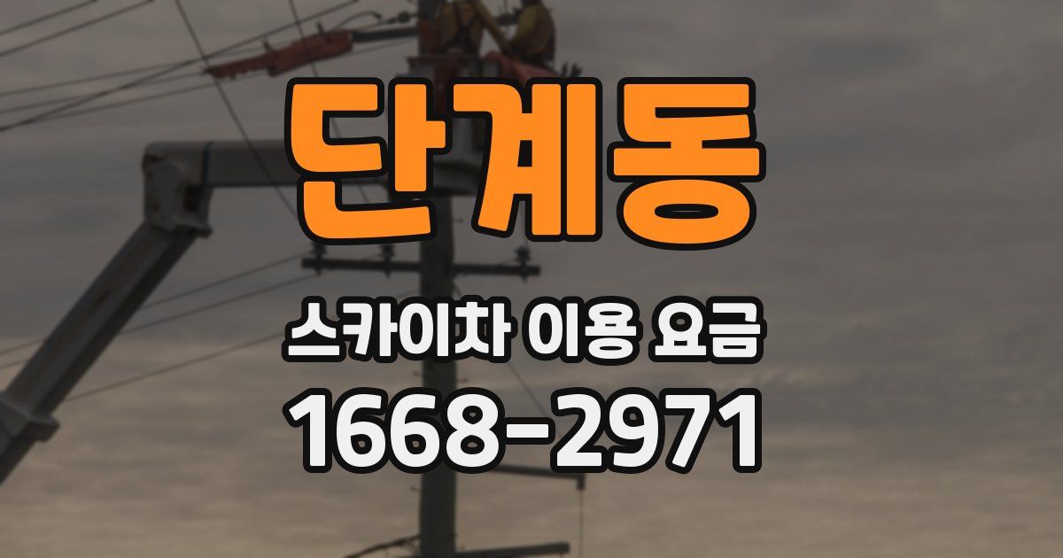 단계동 스카이차 이용 요금