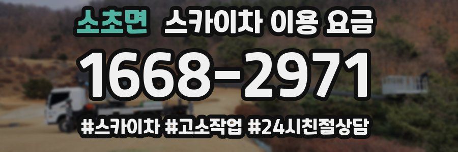 소초면 스카이차 이용 요금