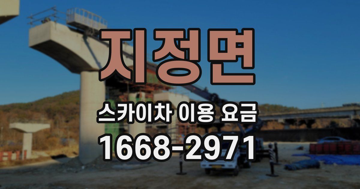 지정면 스카이차 이용 요금