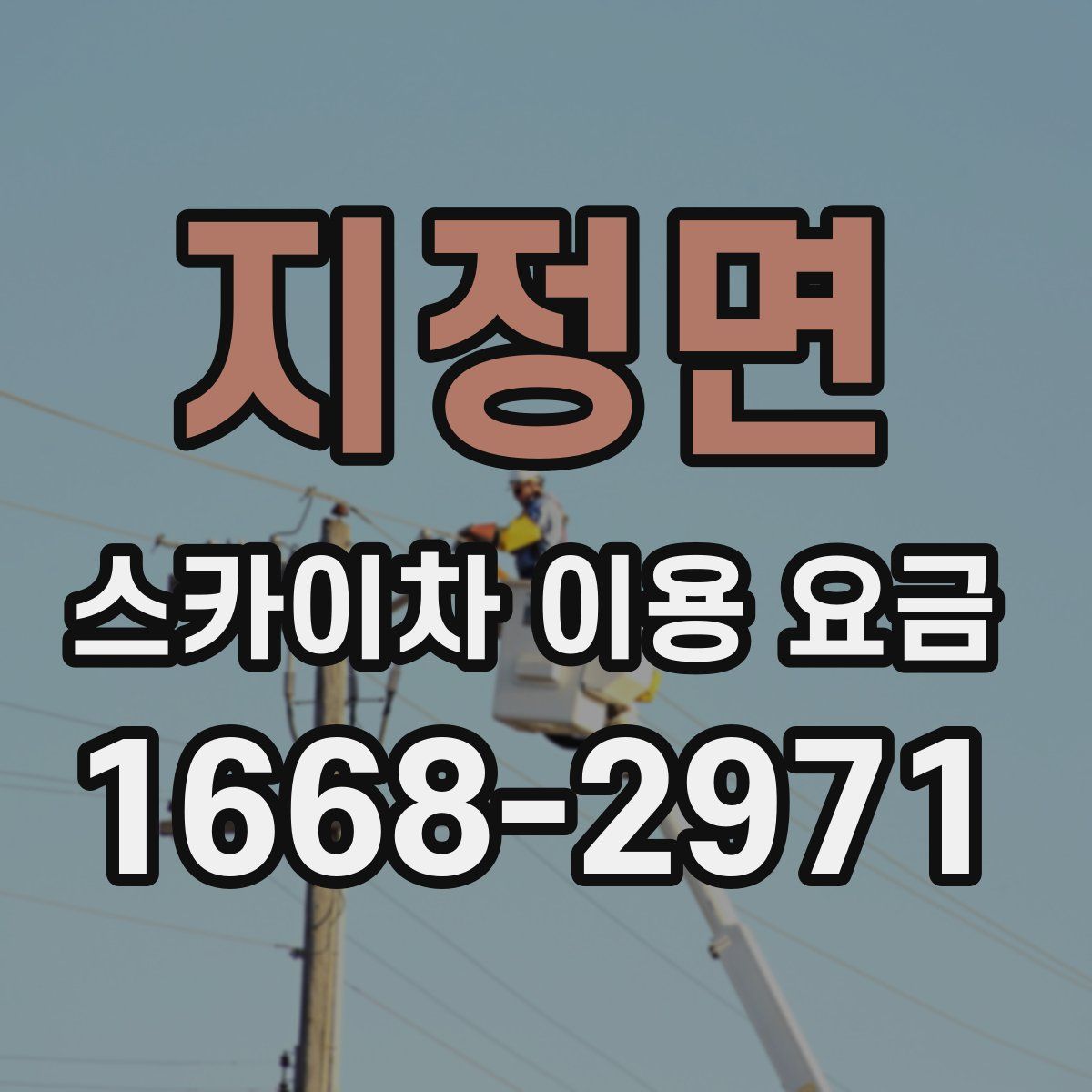 지정면 스카이차 이용 요금