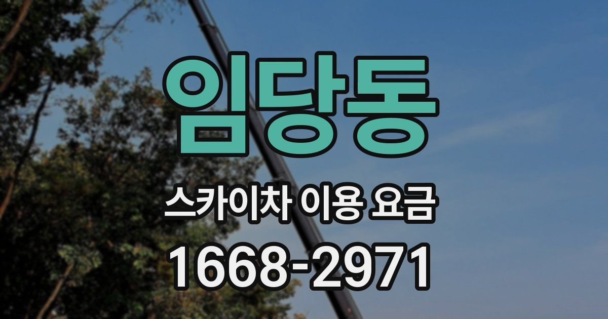 임당동 스카이차 이용 요금